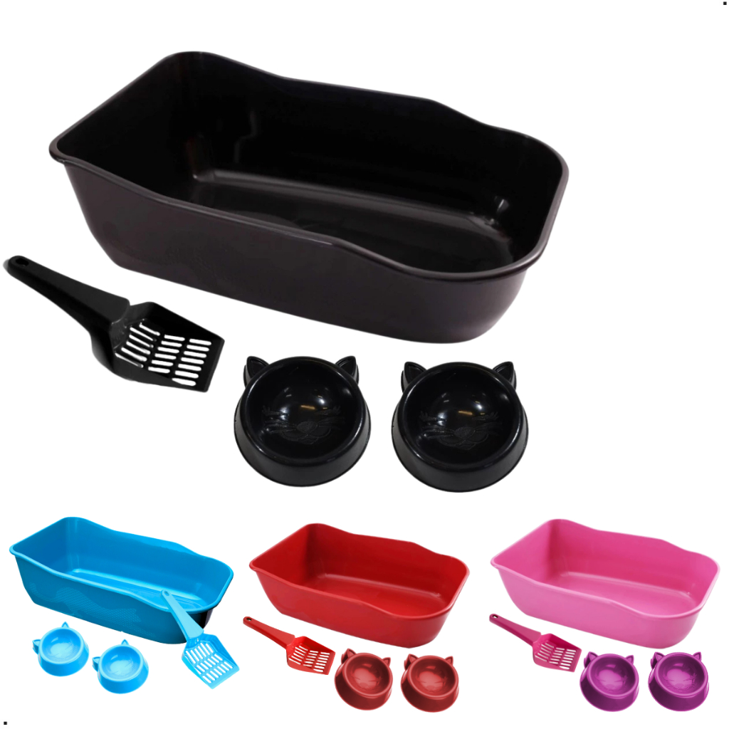 Caixa Areia GRANDE Alta Funda Gatos Adulto Comedouro Pazinha Pet Banheiro Sanitario Bandeja Furbox