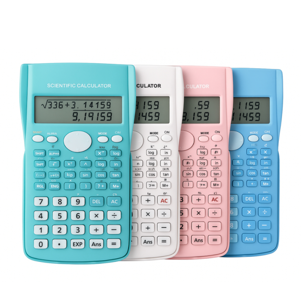 Calculadora Científica Profissional Multicolor 240 Funções Com Capa Protetora Material de Escritório