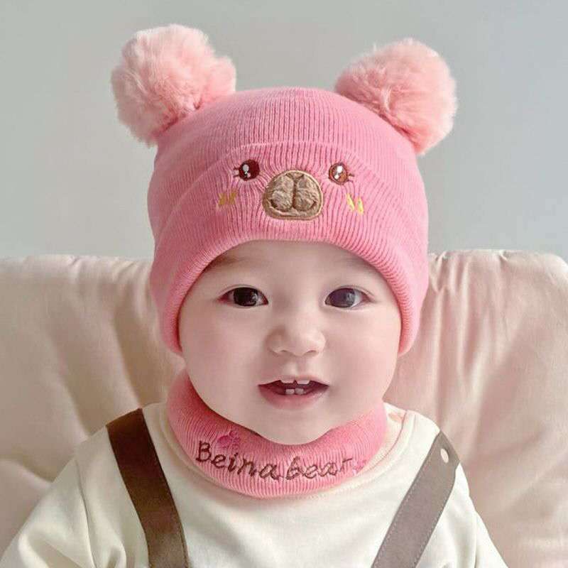Touca Para Bebê / Criança Inverno Gorro Com Cachecol 0meses-2anos