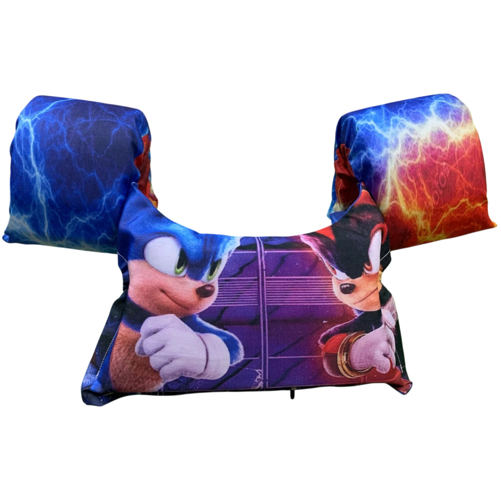 Boia Colete salva vidas Infantil De Braço desenho  SONIC e Knuckles Estampado Não Fura