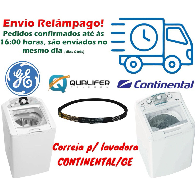 Correia p/ máquina de lavar CONTINENTAL/GE- 8/10/11/12/15 kg