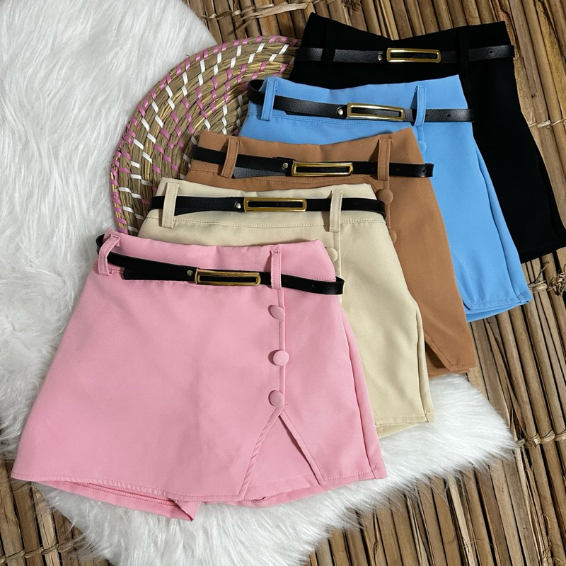 SHORTS SAIA INFANTIL MENINAS ALFAIATARIA COM CINTO MENINAS