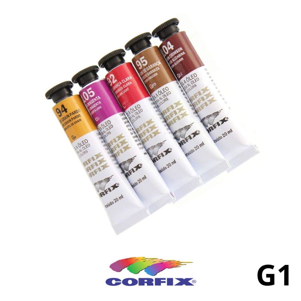 Tinta a Óleo Corfix 20ml G1 30020 – Alta Pigmentação para Pintura Artística