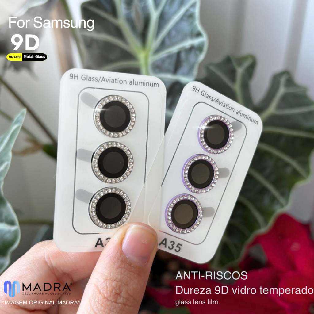 Kit Camera Diamante Strass Galaxy A55/A15/A54/A34/A35/A36/A14/S23 FE/S24 FE/S23/S23PLUS/S24/S24 PLUS/S23/S24 Ultra