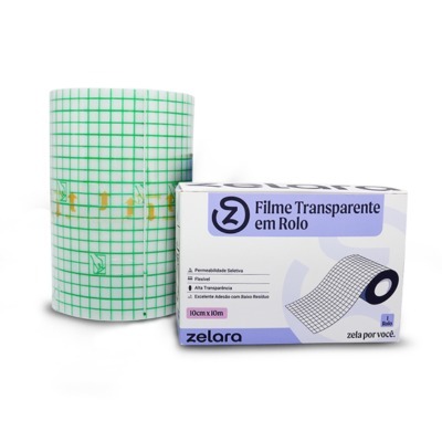 CURATIVO FILME TRANSPARENTE ROLO 10CM X 10MTS - ZELARA