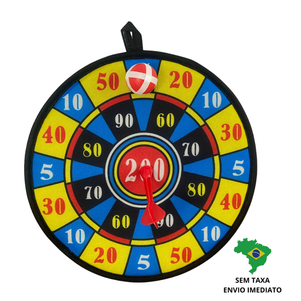 Jogo De Dardos Profissional 30Cm Kit Dardos Tiro Ao Alvo Grande