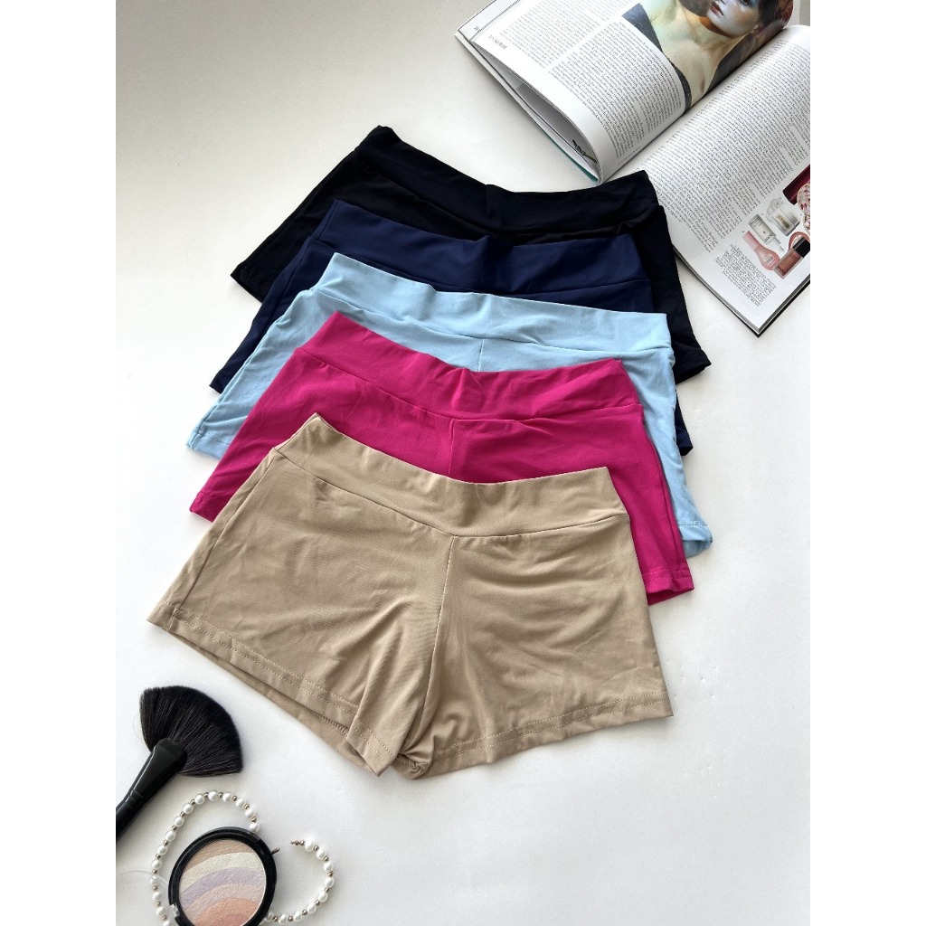 Kit 5 Shortinho Curto Feminino Calcinha Segunda Pele Anagua Moda Intima Lingerie Promoção Revenda