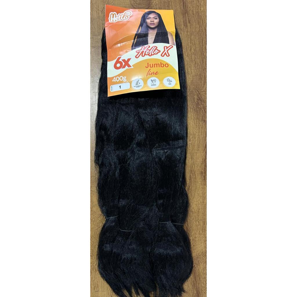Super Jumbo Hello Hair 400g – Fibra Sintética Profissional para Tranças Box Braids e Boxeadora