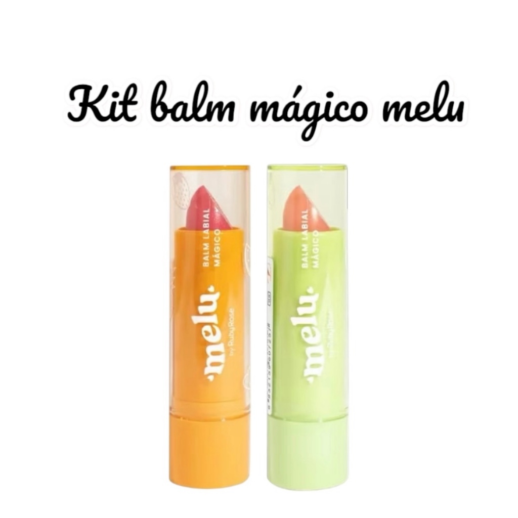 Kit 2 Unidades Balm Mágico Hidratante Melu By Ruby Rose - Leia a Descrição