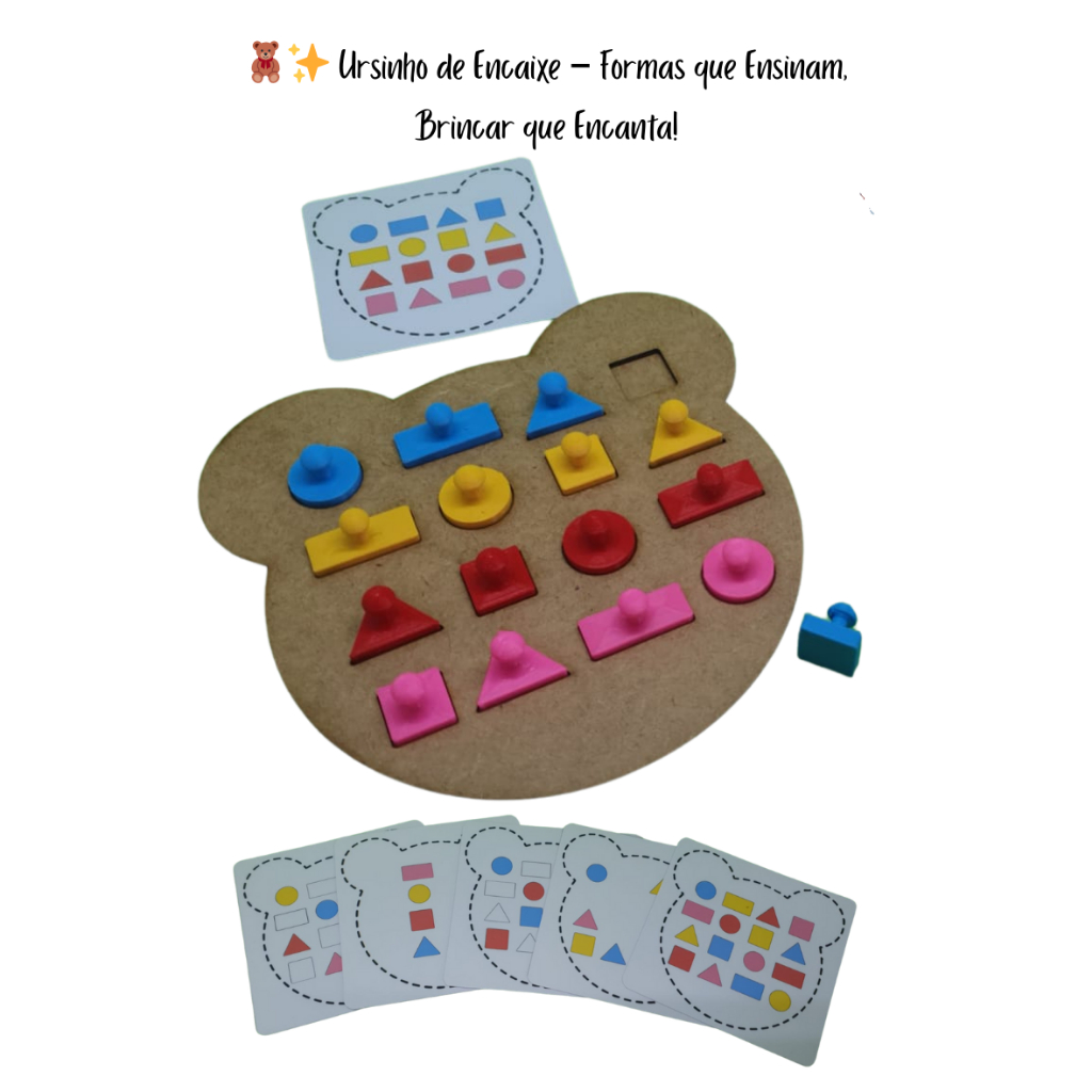 Ursinho de Encaixe – Coordenação Motora, Formas e Cores | Jogo Educativo Infantil Montessori