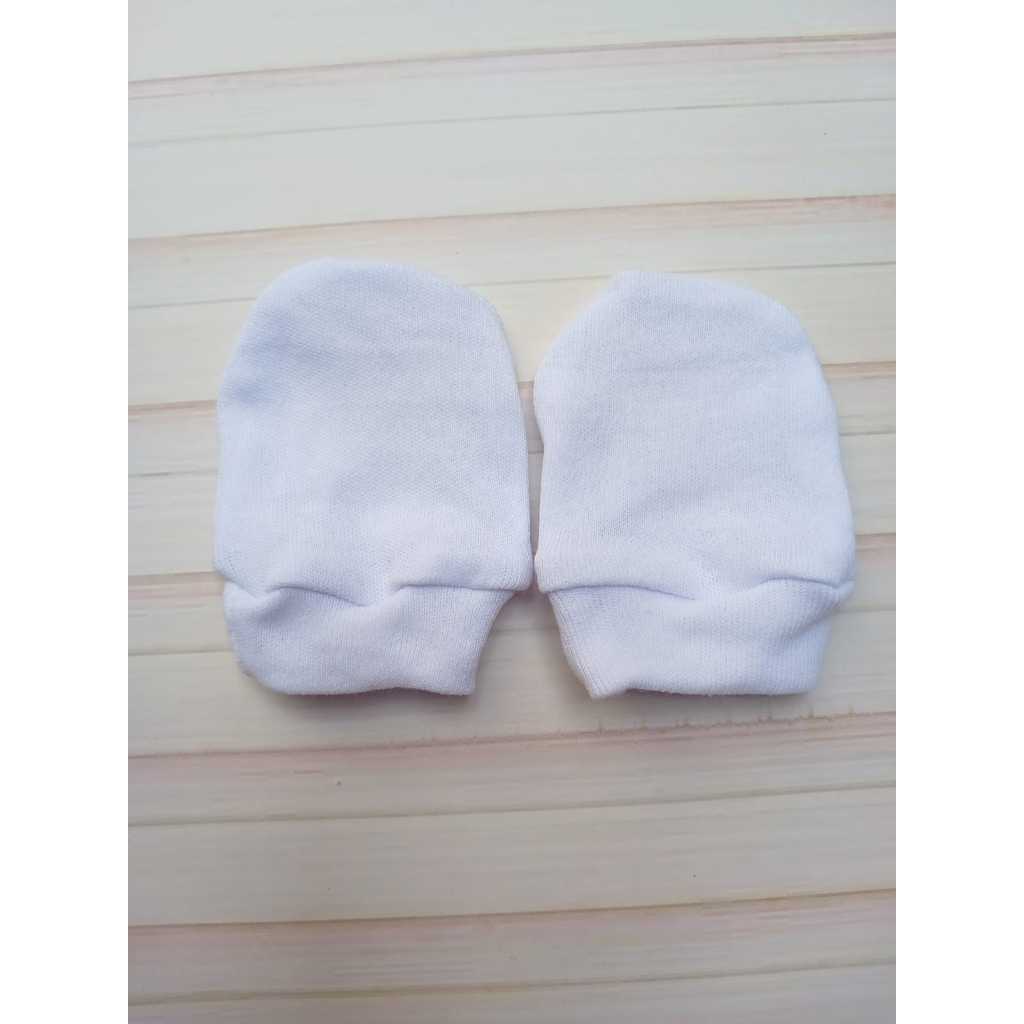 Kit com 5/10 pares de luvas RN, 100%algodão