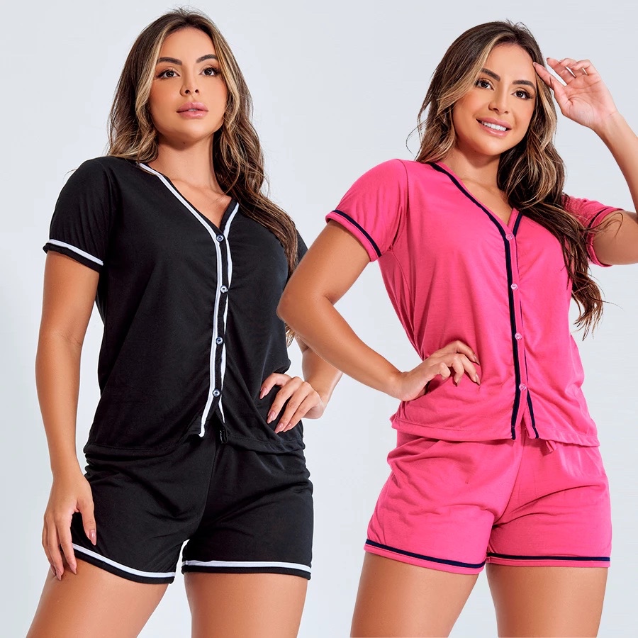 Kit 2 Pijamas Americanos Amamentação Baby Doll Blogueirinha