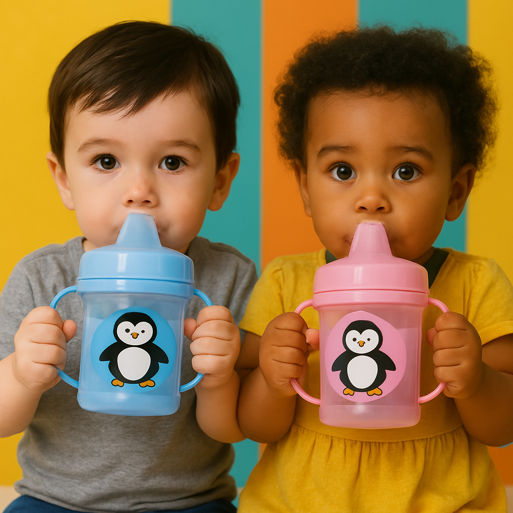 Copo Treinamento Transição Bebê Bico Alça 220ml Infantil Copinho
