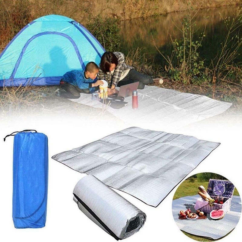 Tapete Térmico Impermeável Dobrável para Praia e Camping  2m x 1,5m Ideal para Atividades ao Ar Livre