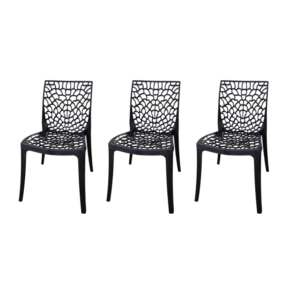 Kit Imperdível: 3 Cadeiras Gruvyer para uma Sala de Jantar Elegante - Promoção Envio Rápido!!!
