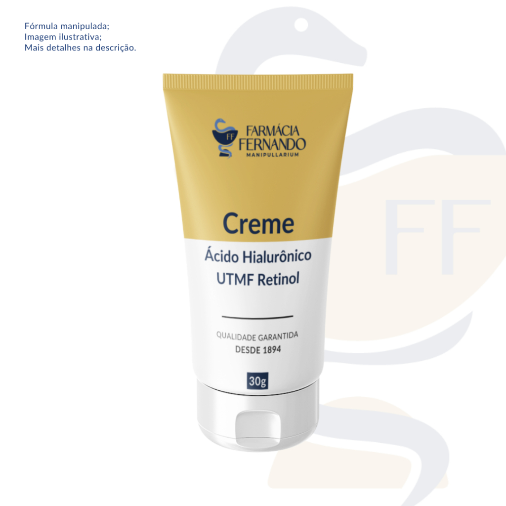Creme Ácido Hialurônico + UTMF Retinol 30g - Pele, Hidratação, Viço
