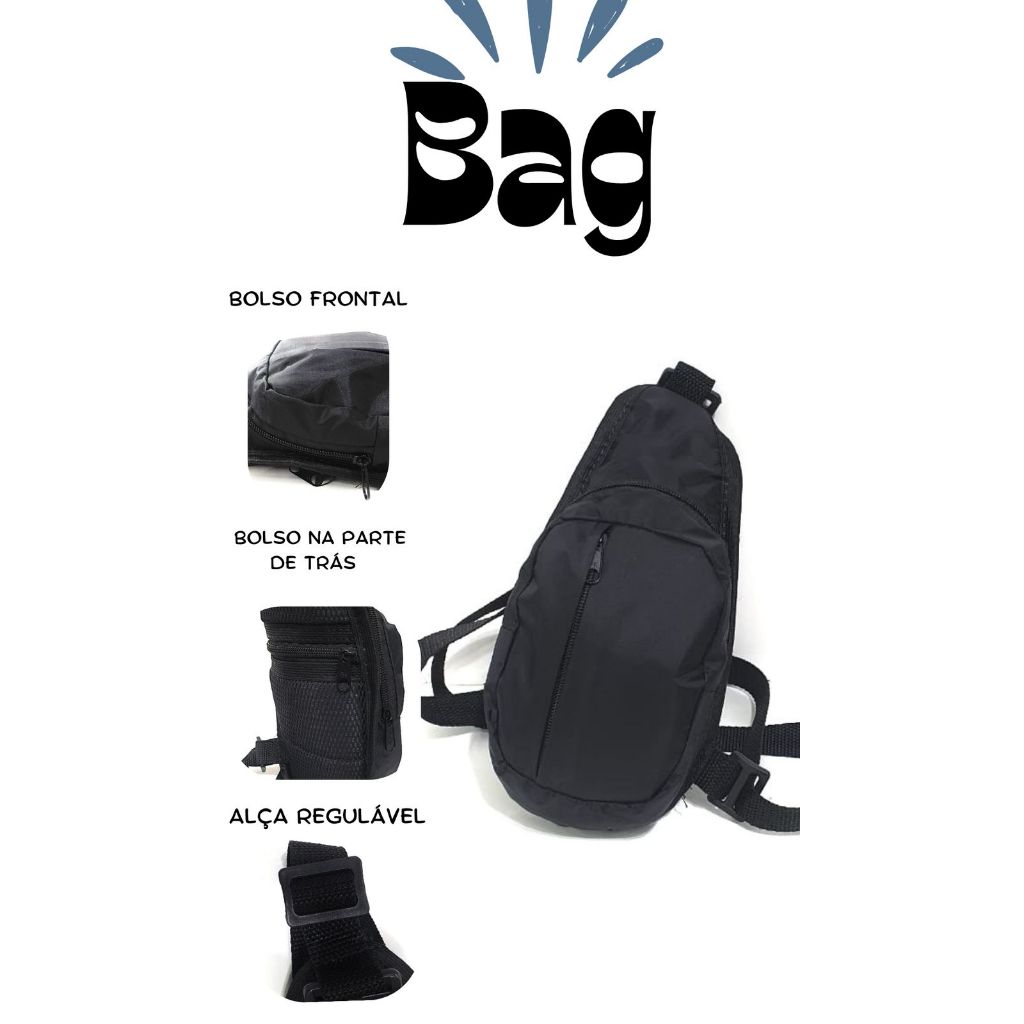 Bolsa transversal masculina bag De Peito Impermeável De Um Ombro com regulagem