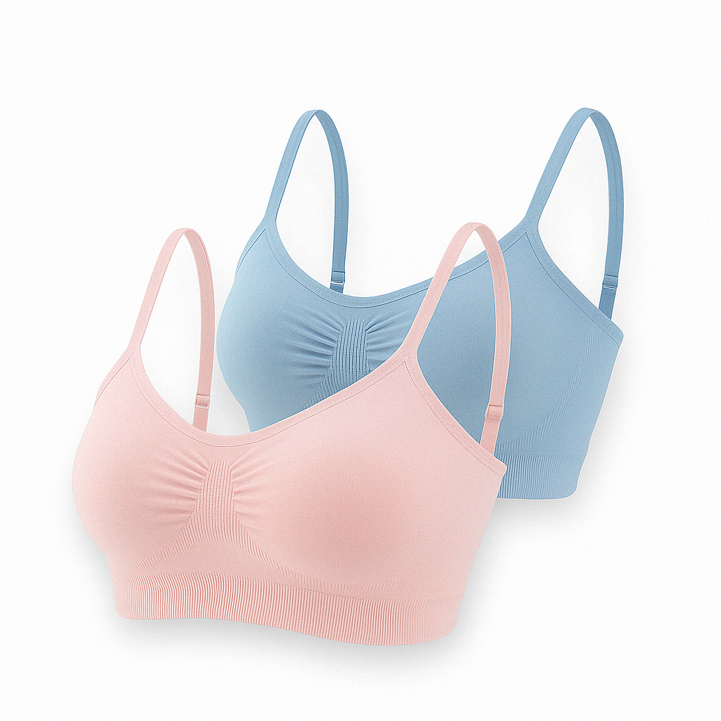 Kit 2 Tops de Academia de Microfibra com Fecho e Alça Ajustável