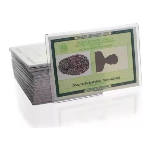 Capa Para Documento Rg Identidade Cristal Acrílico