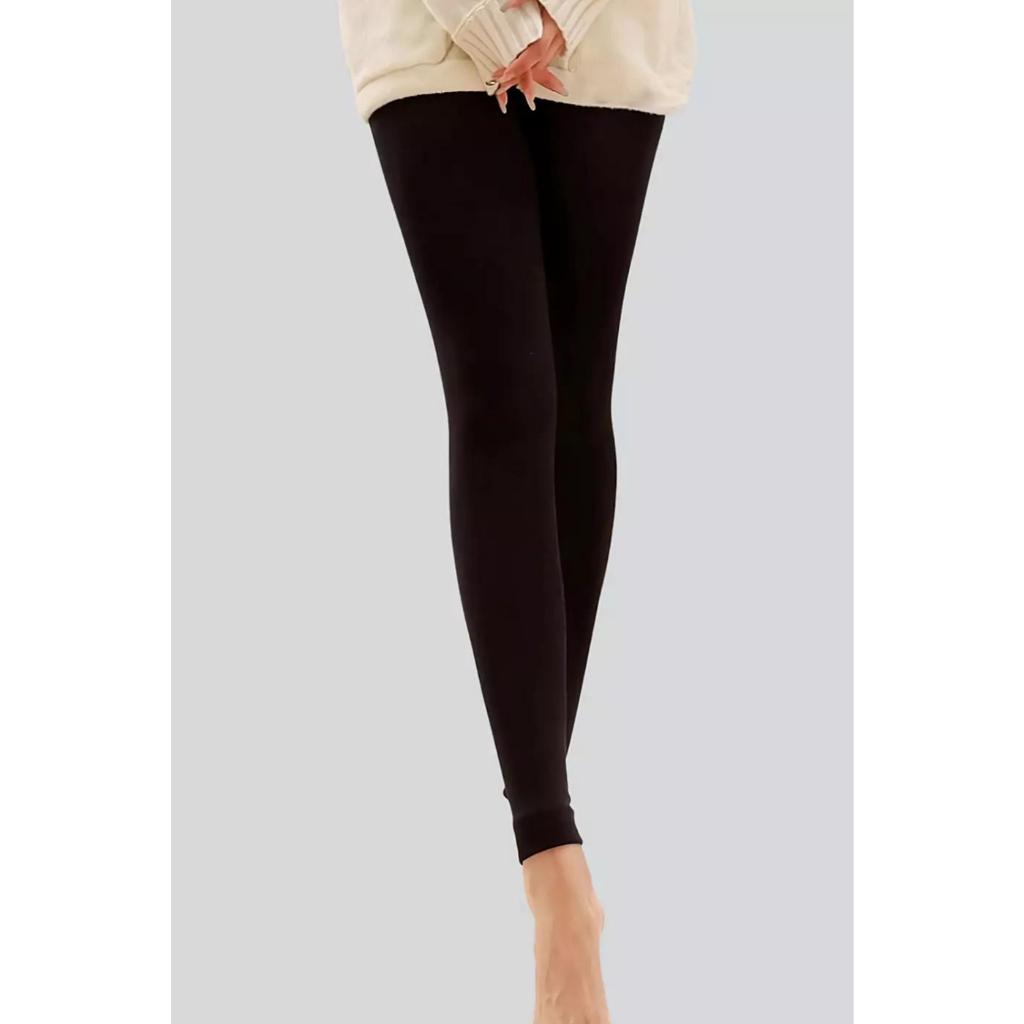 Meia-Calça Térmica Fio 80 Premium Preta sem Pé – Flanelada | Adulto Feminina