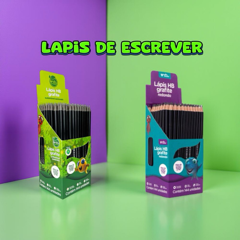 kit 144 Lápis preto HB N:2,lápis de escrever Eco