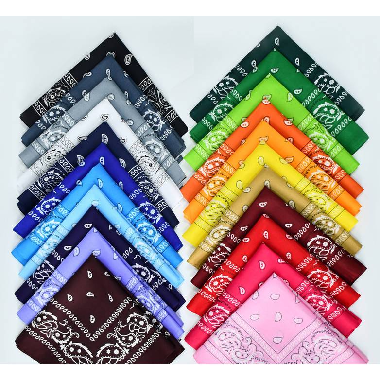 Bandanas Lenço Estampada Varias Cores 55*55cm 212BIJU 001 (*20 CORES DISPONÍVEIS NO DESCRIÇAO*)