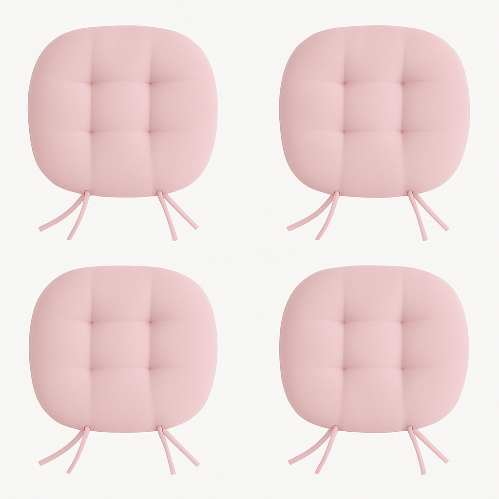 Kit de Assentos De Cadeira Futon 40x40 - Liso Redondo Oxford Macio e Confortável com Amarração