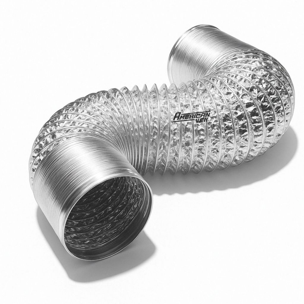 Duto Flexível 150mm 2,5 Metros De Alumínio Para Ventilação Saida De Ar Coifa Exaustor