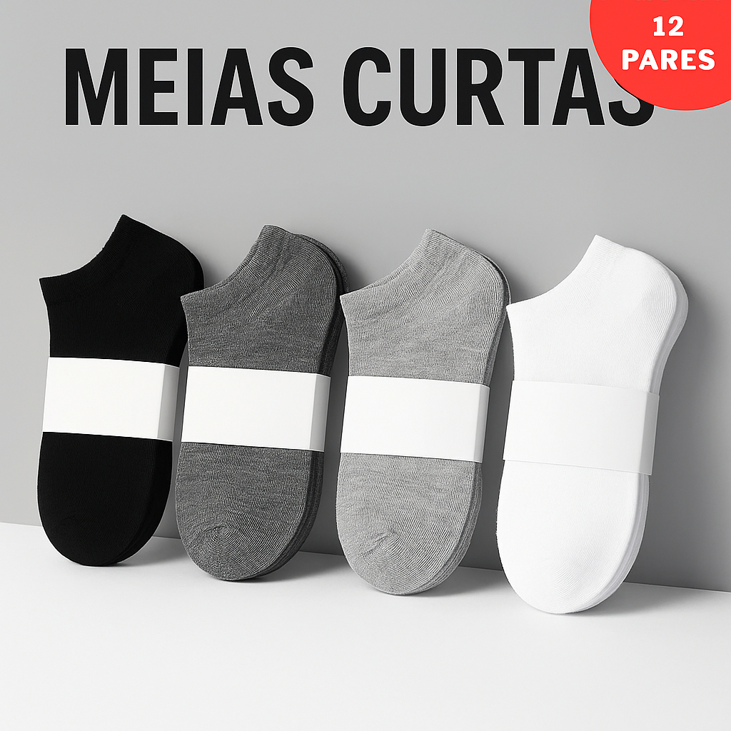 Kit 12/24 Pares Meias Soquetes ótima qualidade unissex