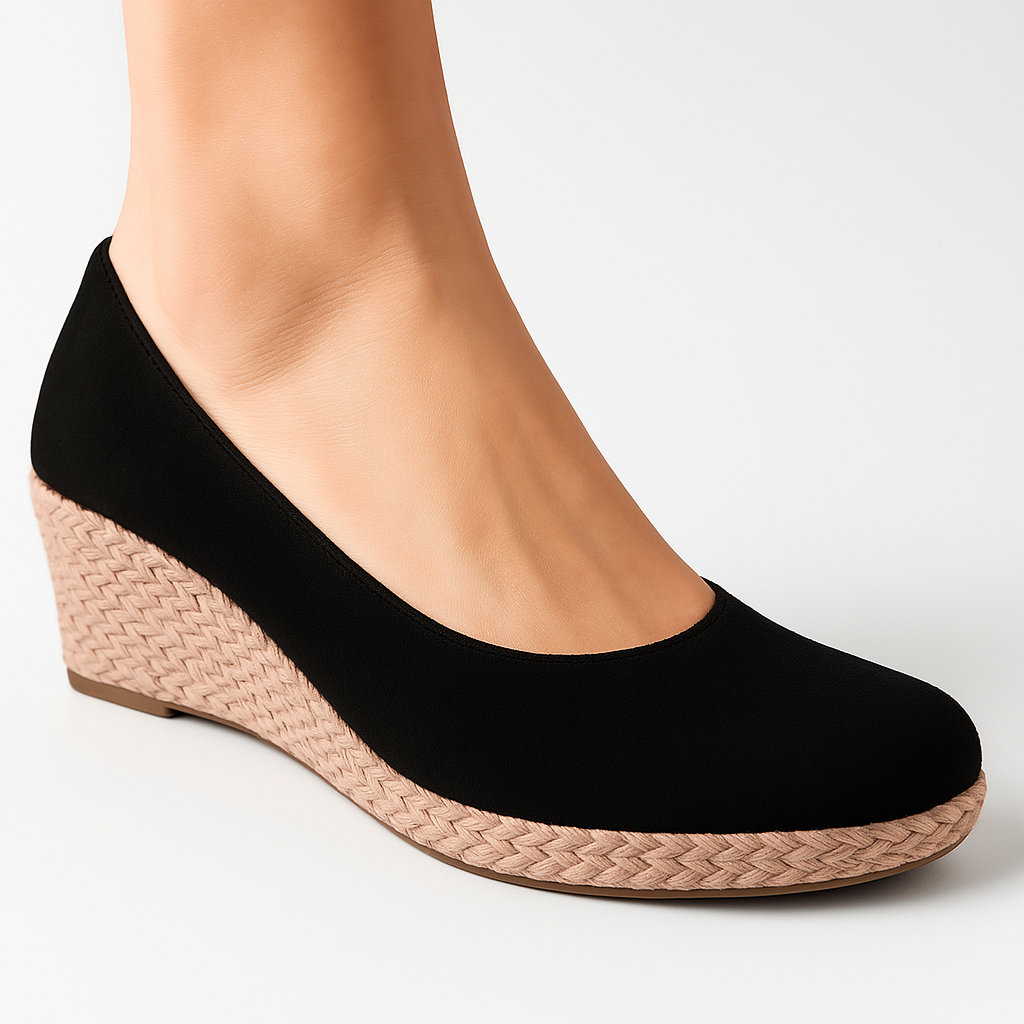 Sandália Sapato Feminino Espadrile Scarpin Confortável Casual Salto Anabela Macio Leve