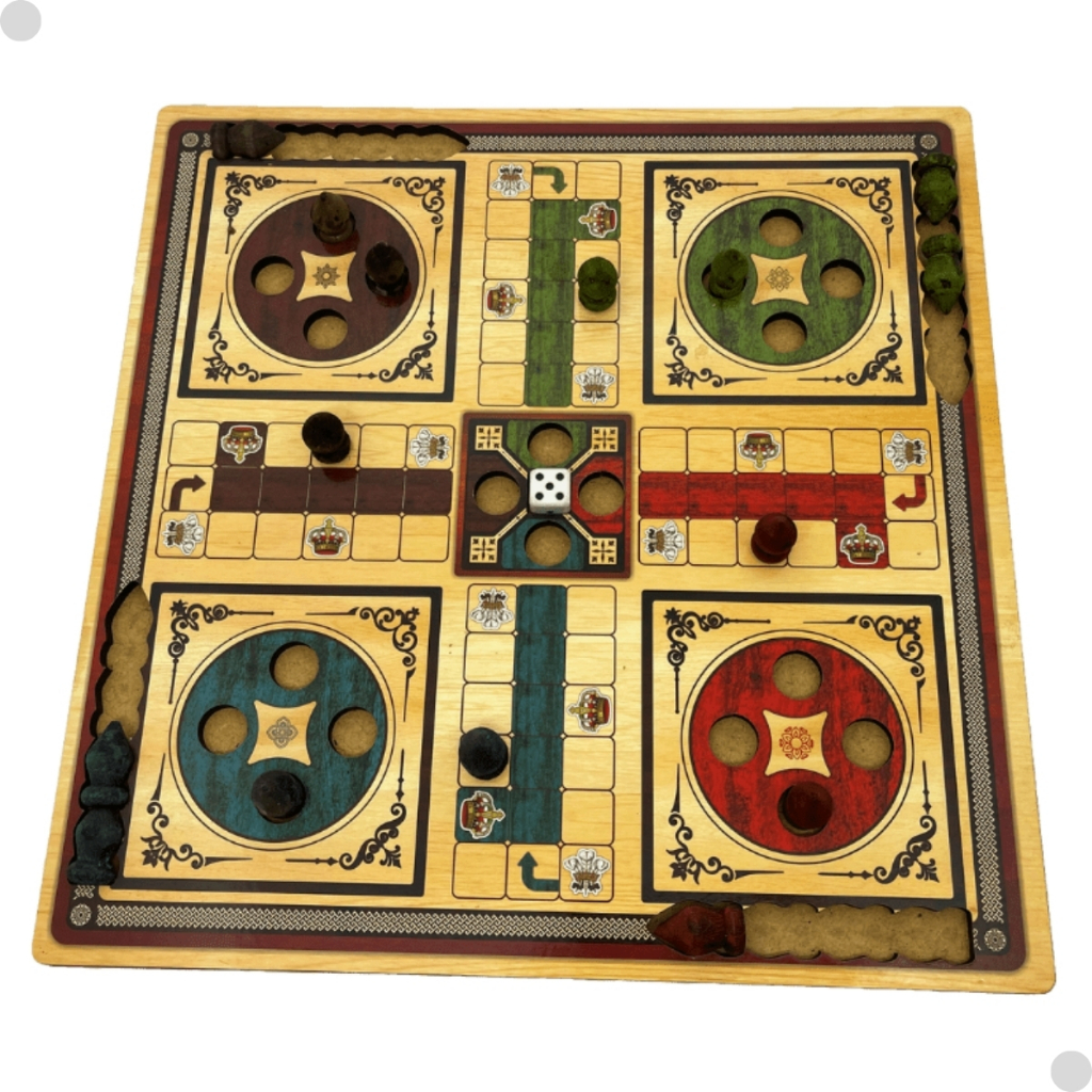 Tabuleiro Ludo Classic Madeira Versão Especial Premium Luxo