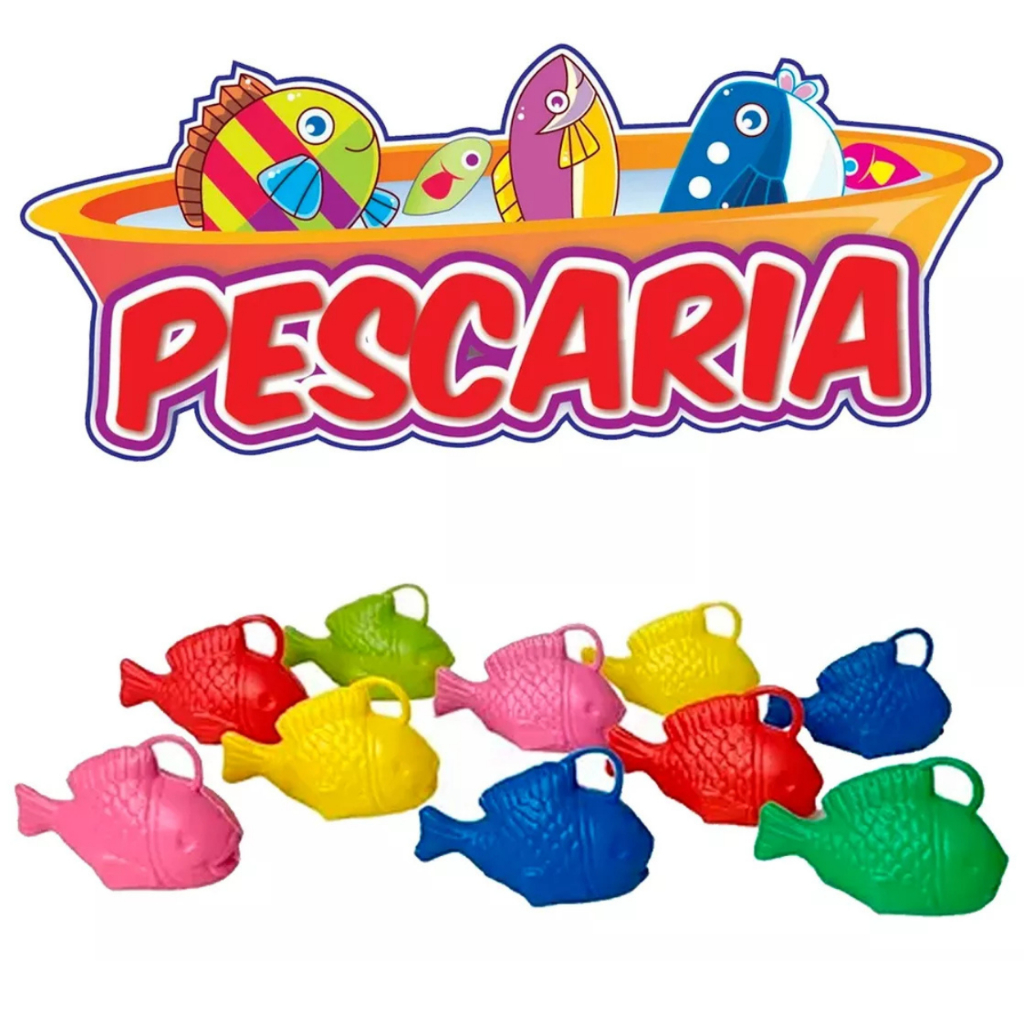 Peixinhos Coloridos Kit 10 a 50 Pescaria Infantil Festa Junina Brinquedo
