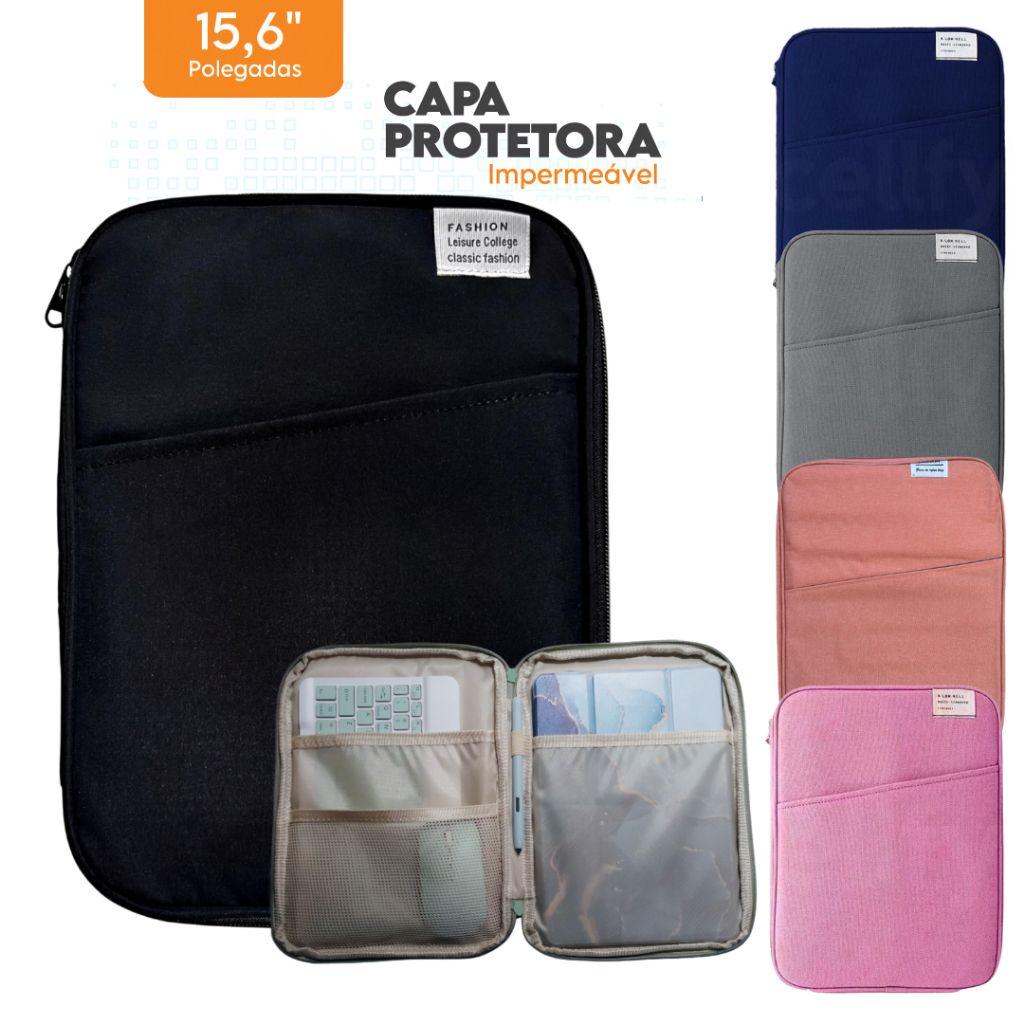 Capa Protetora Para Notebook Macbook 15,6'' Case Resistente Impermeável Antiqueda