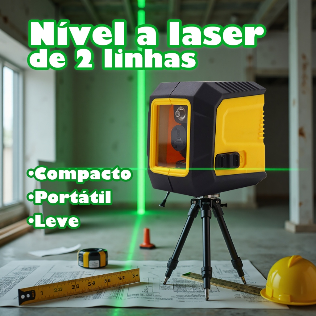 Nível A Laser 2 Linhas 20M Auto Nivelamento Portátil Profissional