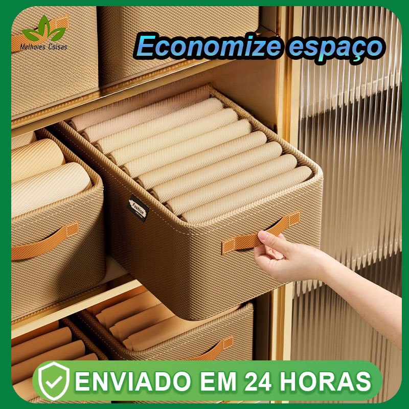 Cesta de Armazenamento com Anel de Aço Dobra Caixa de Roupas Calças e Brinquedos