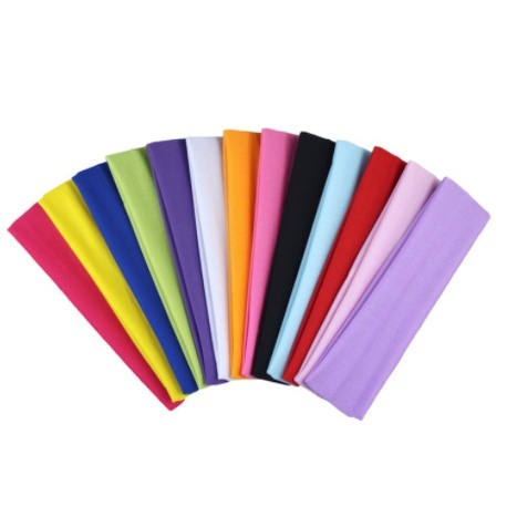 KIT 6 Faixas lisas Testeira de cabelo elástica unissex esportiva para academia kit 3 6 12 unidades