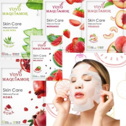 Kit Skin Care Mascara Facial Com Aroma De Frutas Cuida, Hidrata E Renova A Pele