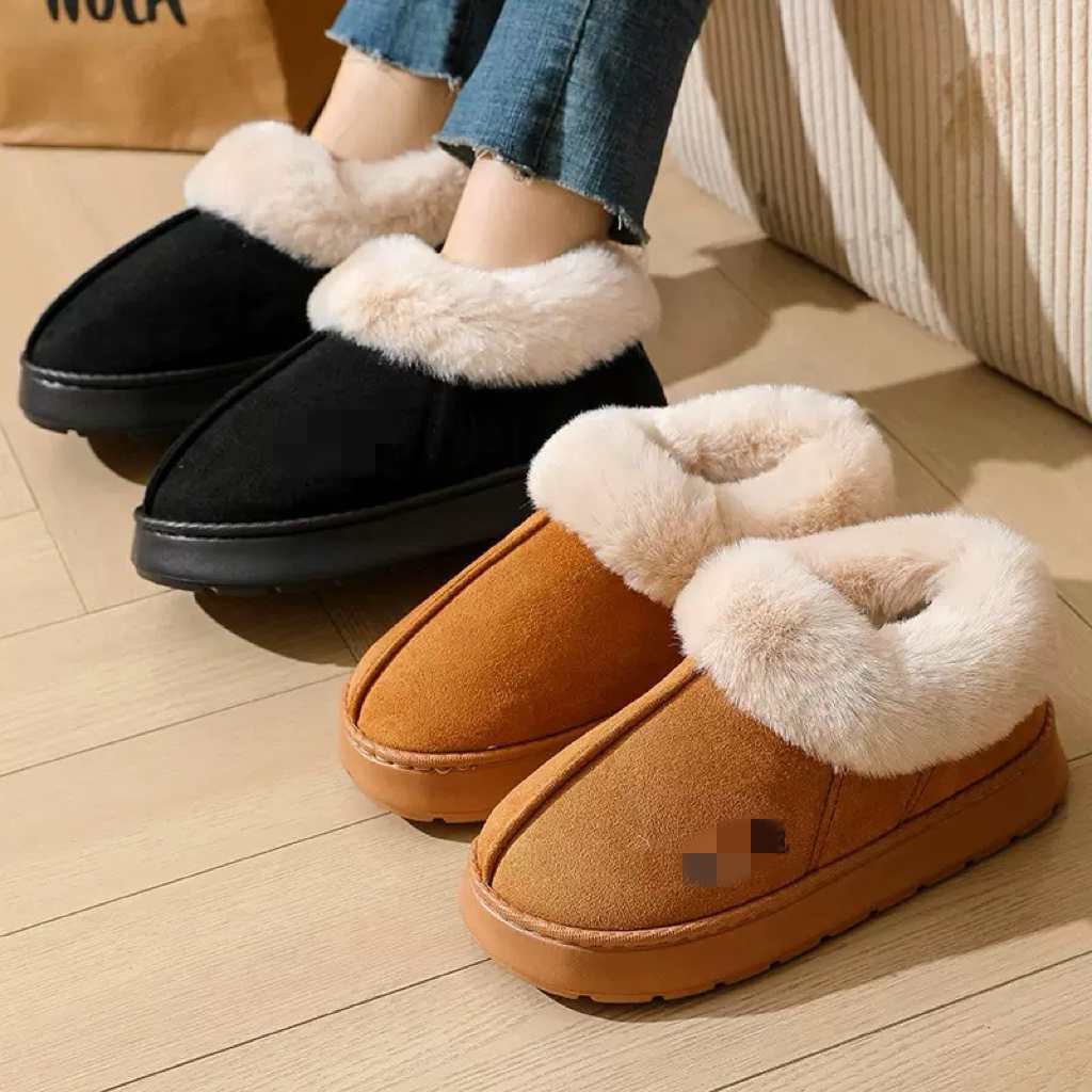 Pantufa De Algodão De Pelúcia Antiderrapante Para Outono E Inverno