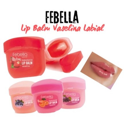 Kit Com 4 Febella Lip Balm Hidratante Frutinhas LB7017