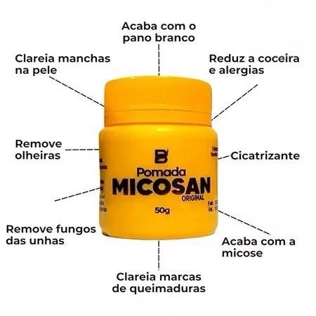 Kit 2 Pomadas Micosan /Mikoziu Original Para micose e Clareador de manchas