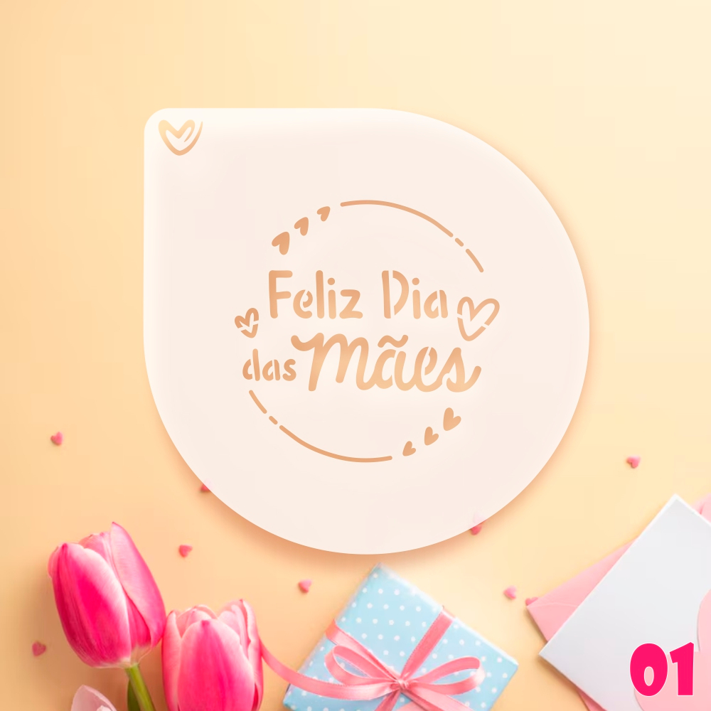 Stencil Dia das Mães Bento Cake - N01