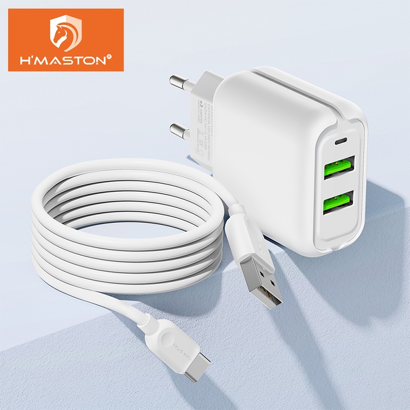 Electro Nest 25W Carregador Turbo 2 USB Entradas Carregamento Bateria de proteção inteligente Y24