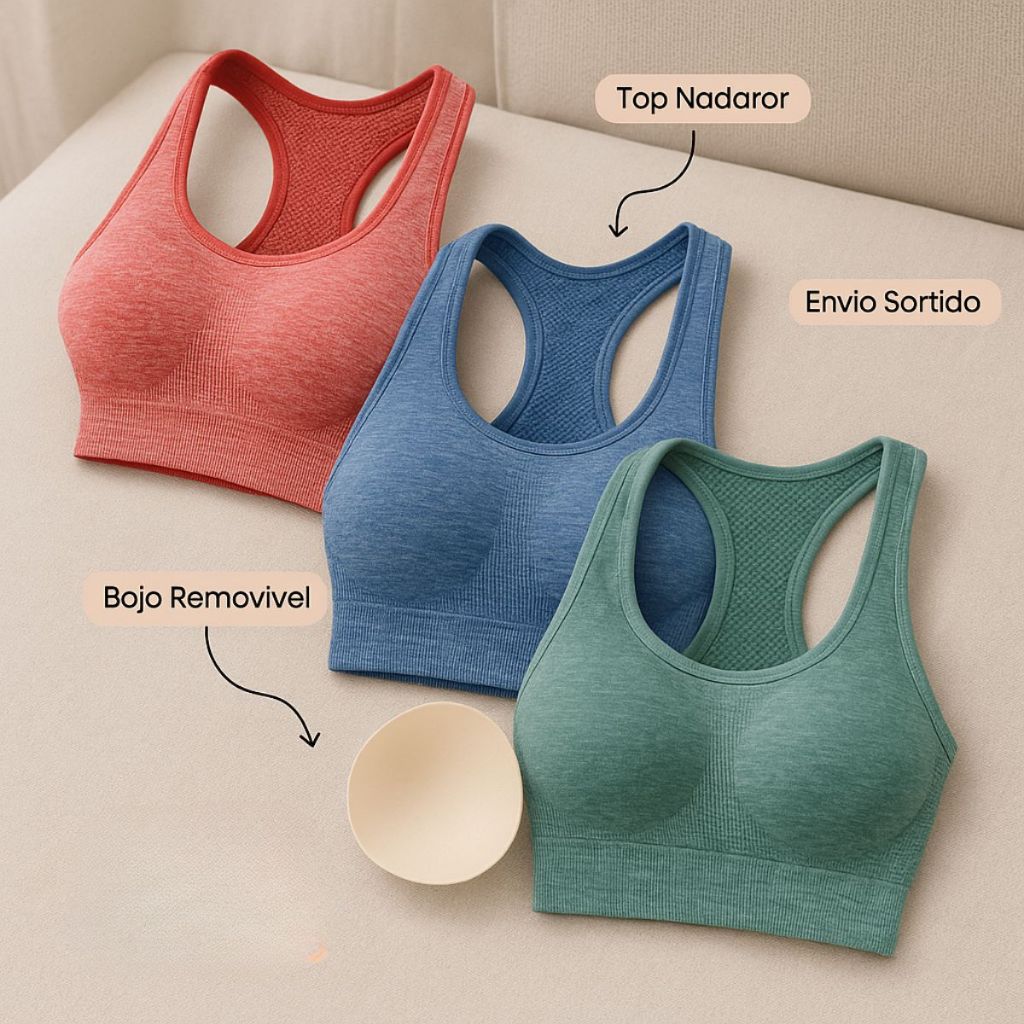 Kit com 3 Ou 1 Unidade Top Academia Fitness Feminino