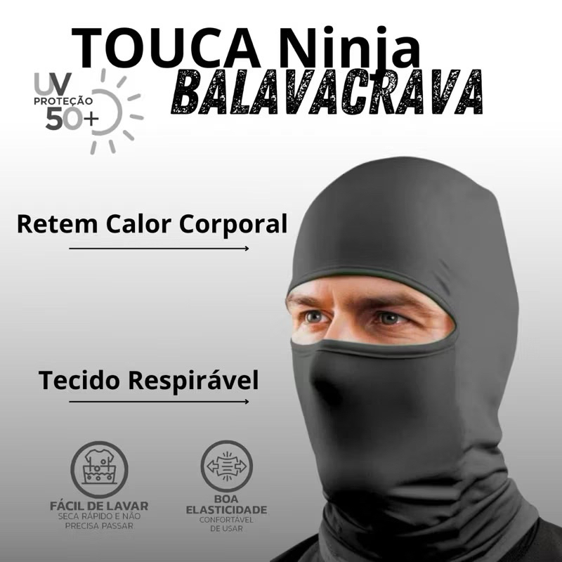 kit 3 Balaclavas Touca Ninja Ciclismo Motoboy Touca Proteção