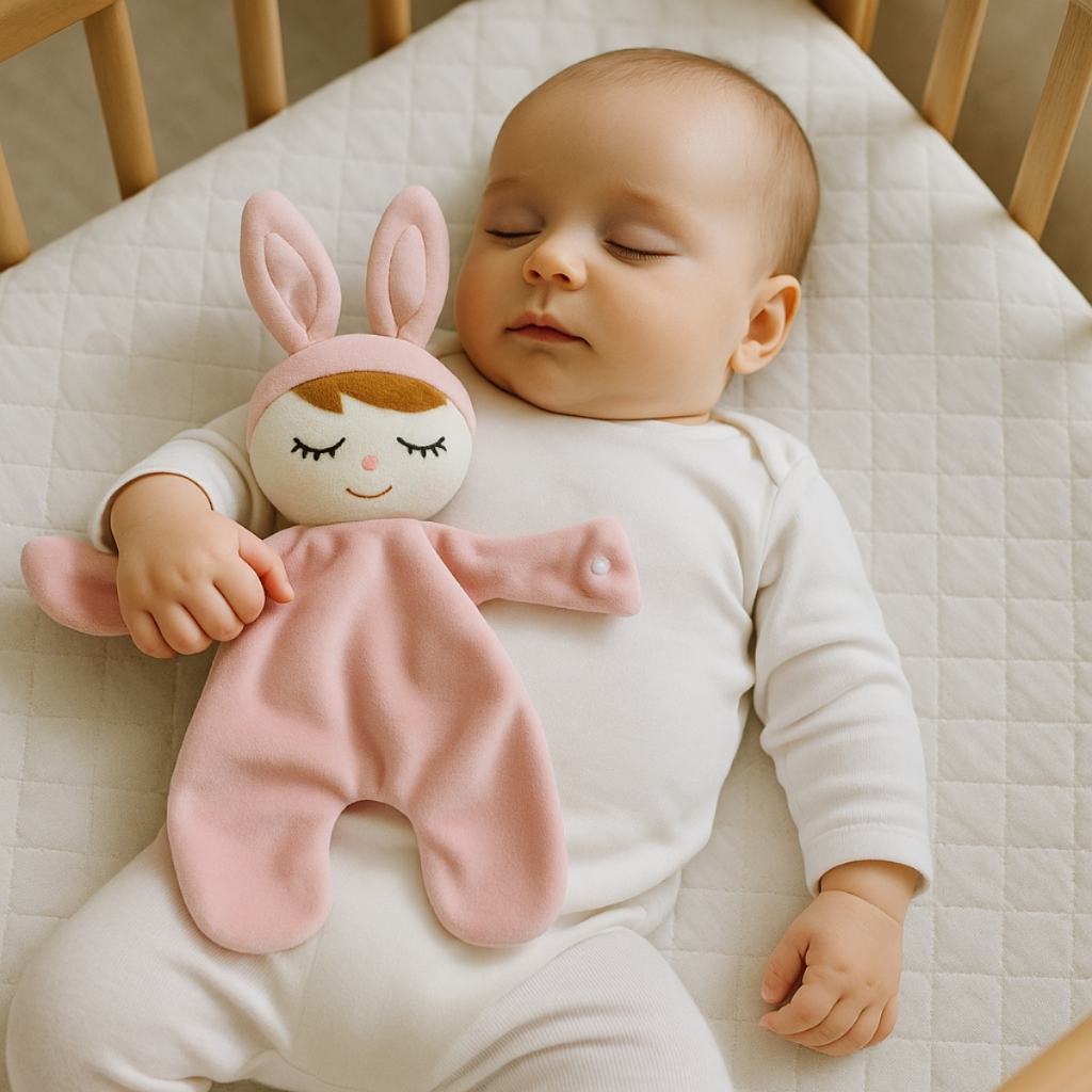 Naninha para Bebê com Porta Chupeta Bichinho Pelúcia Manta Soft Paninho Neném