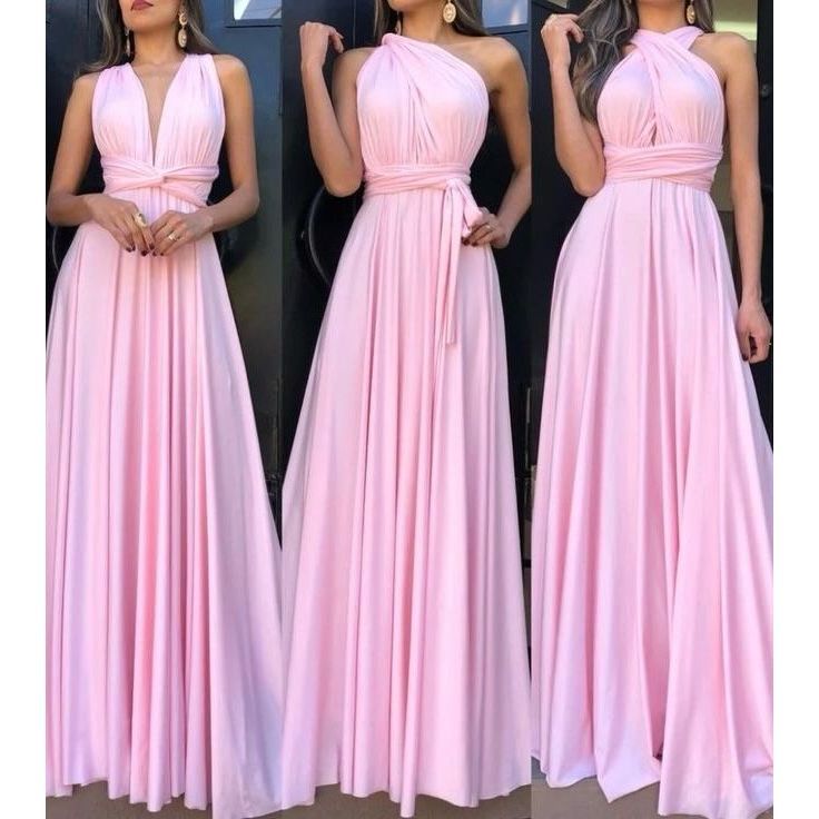 vestido Longo Várias Formas Infinity Multiformas Multiuso Festas Casamento Madrinhas Formatura
