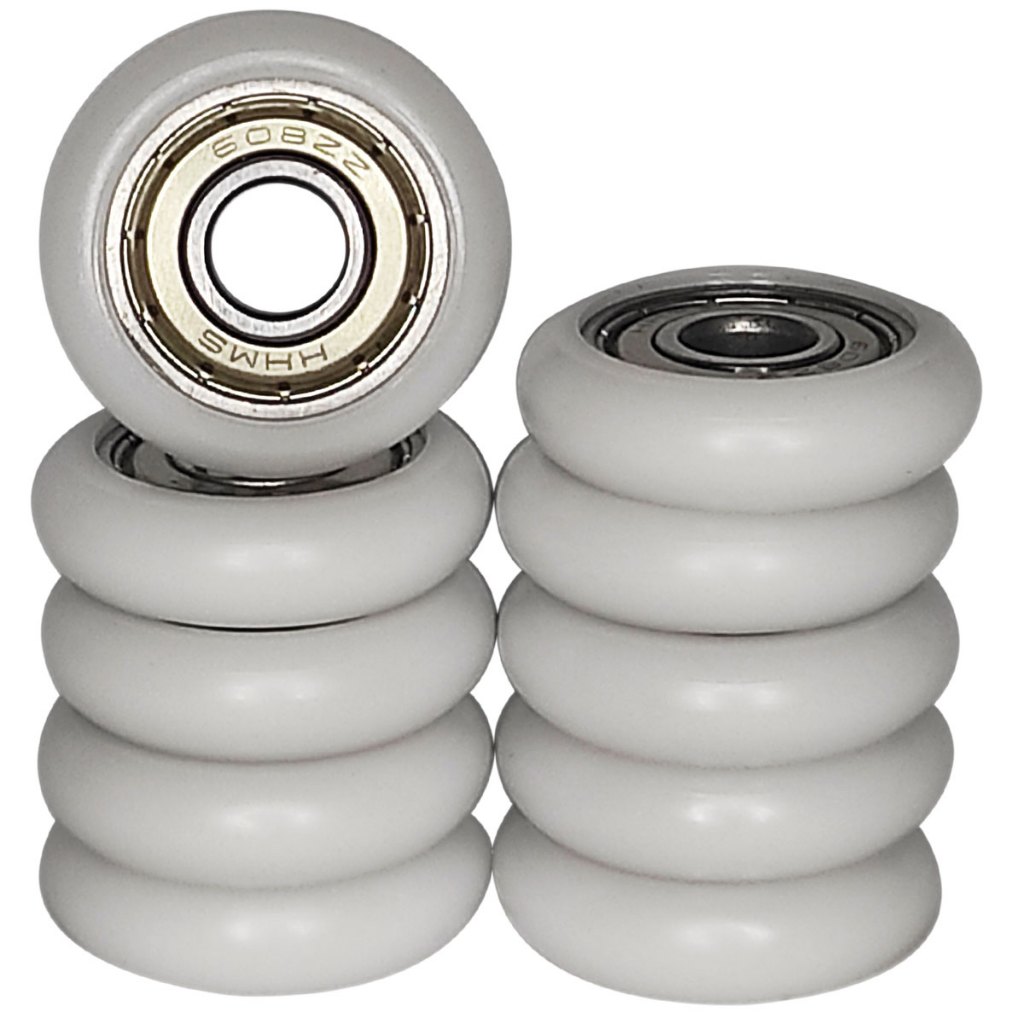 Roldana 30mm com rolamento 608 ZZ Kit 10 peças
