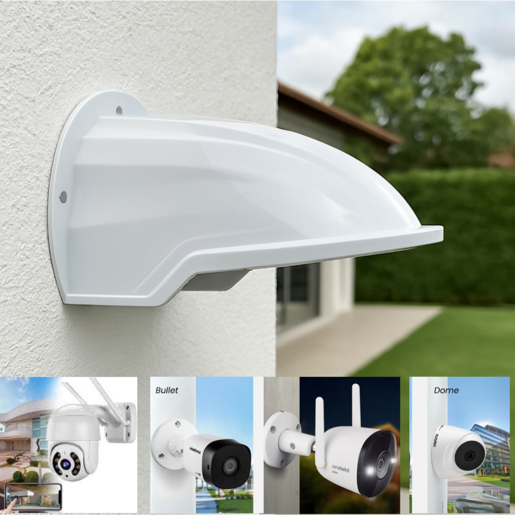 Protetor Para Camera Segurança Capa Dome WiFi Bullet Dome Cftv Sol Chuva Resistente