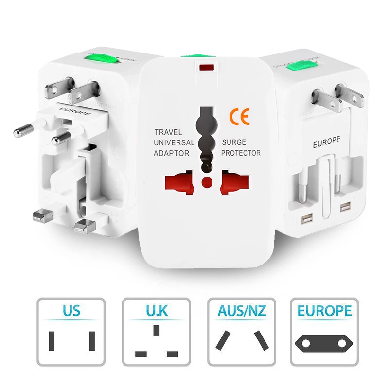 Adaptador Internacional Tudo-Em-Um universal Tomadas Plug global de viagens + 150 Países