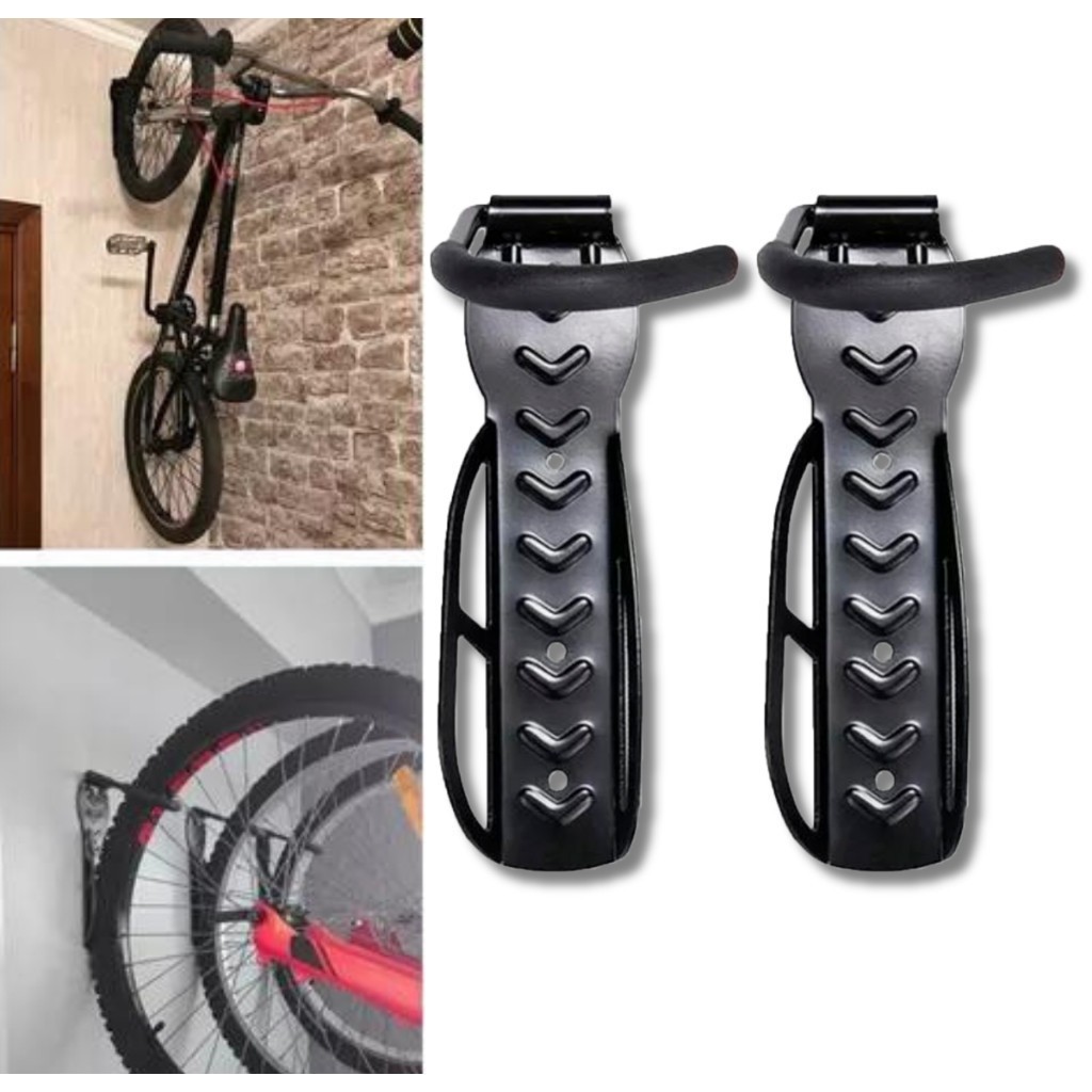 Kit 2 Ganchos Reforçados para Pendurar Bicicleta na Parede